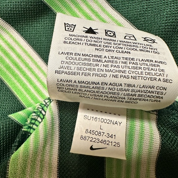 Men’s Green Stripe Nike Golf DriFit Polo Size Large - Picture 5 of 6